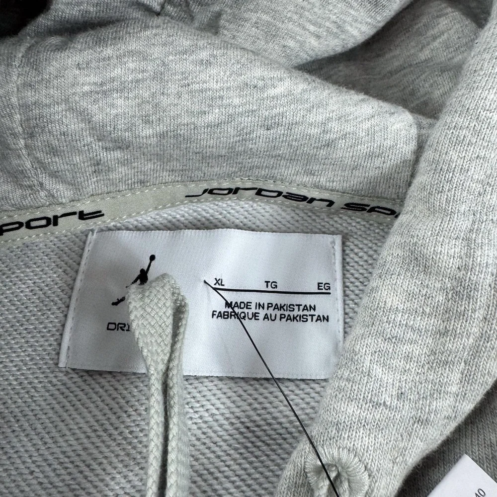 Jordan Hoodie Mens XL Gray Pullover Fleece Graphic Jumpman NEW $78 HQ8694-084